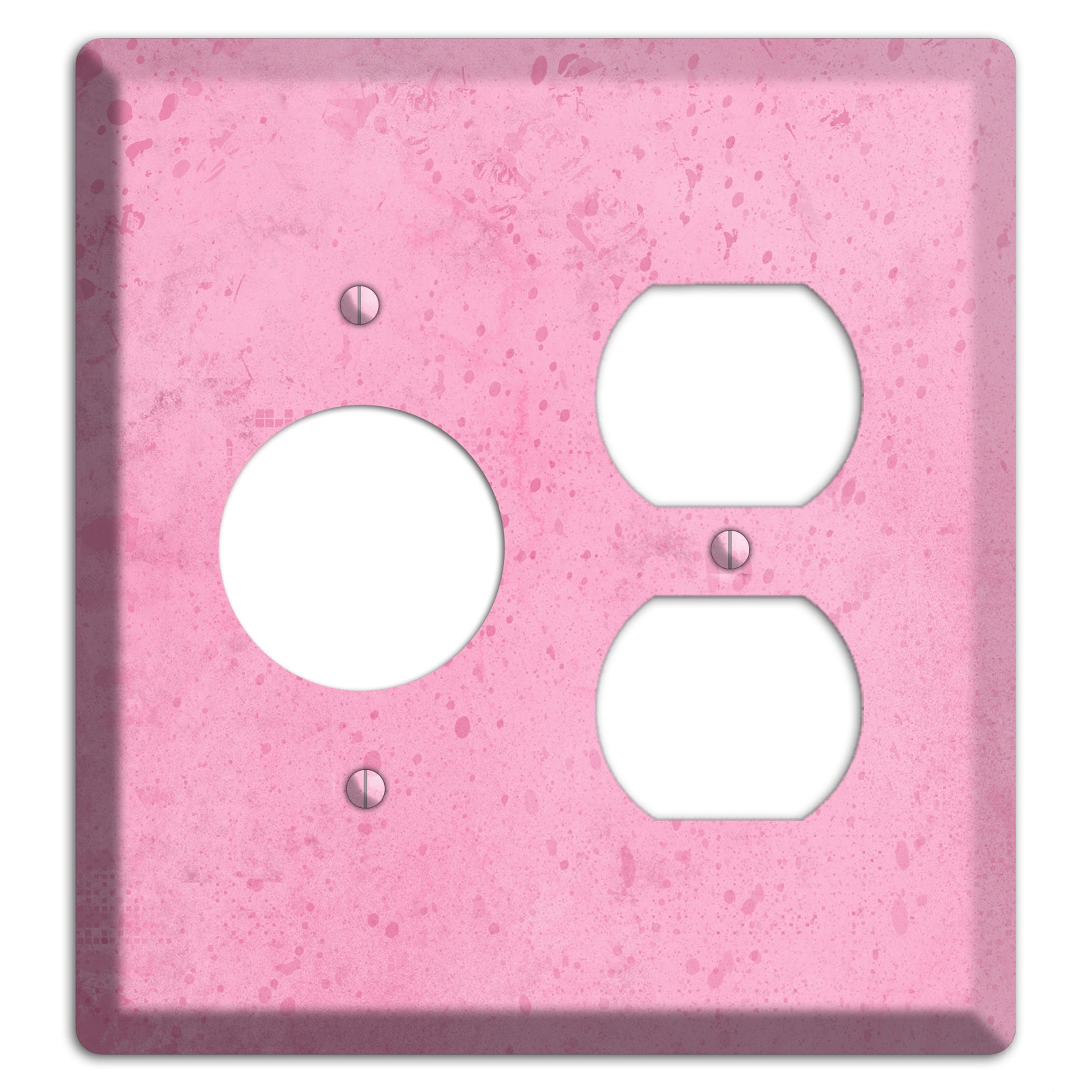 Illusion Pink Texture Receptacle / Duplex Wallplate