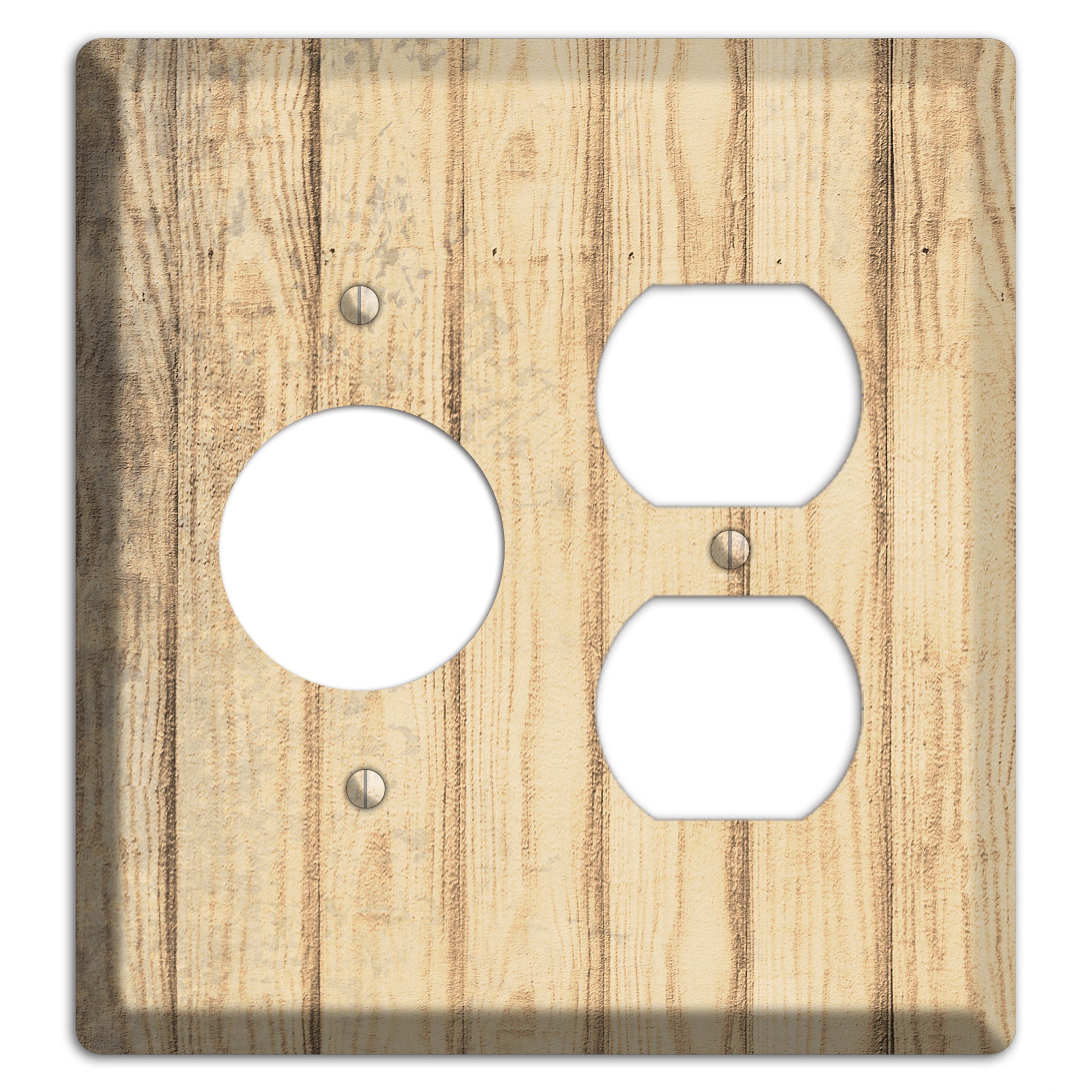 Hampton Weathered Wood Receptacle / Duplex Wallplate