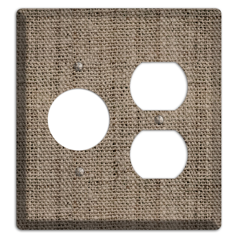 Sand Dune Burlap Receptacle / Duplex Wallplate