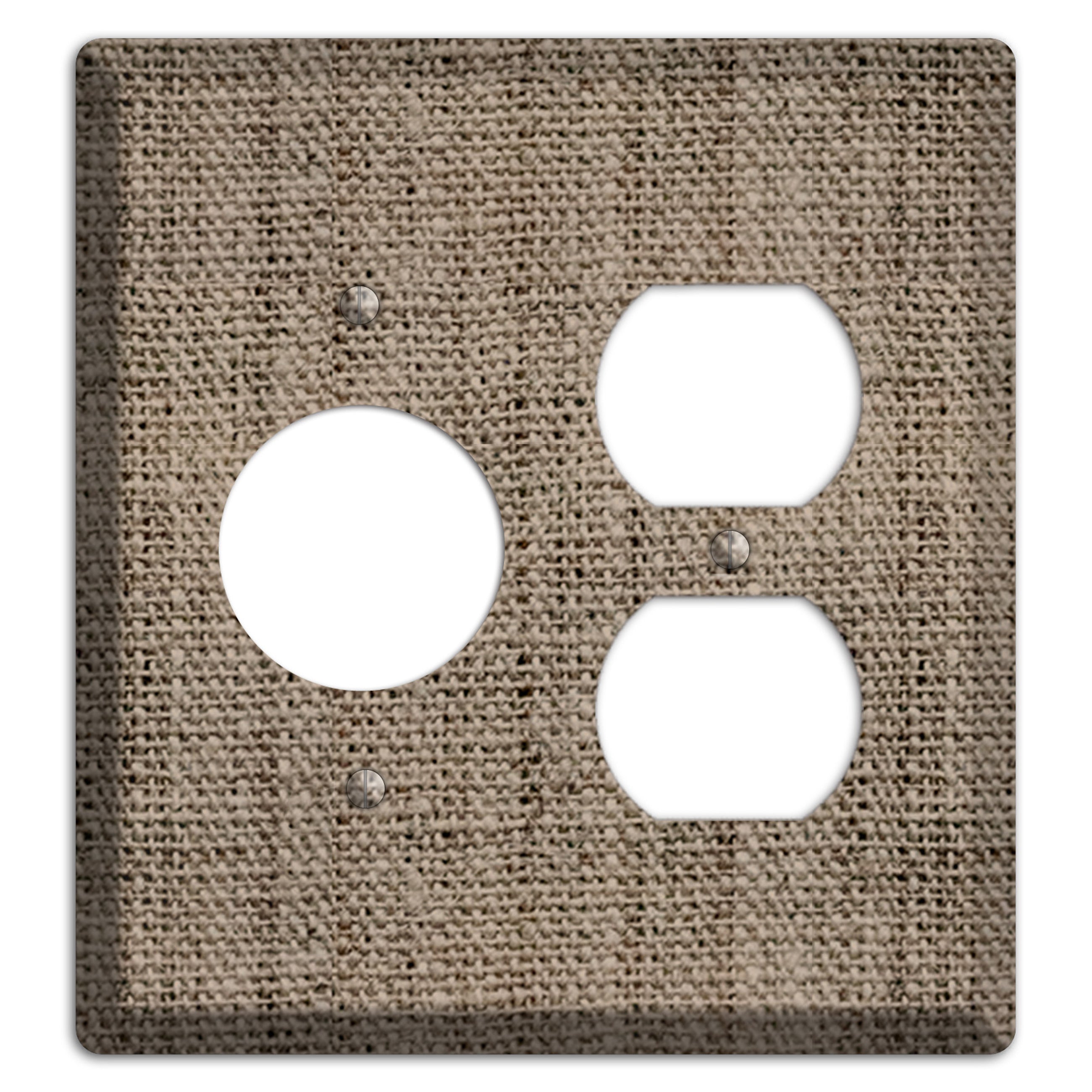 Sand Dune Burlap Receptacle / Duplex Wallplate