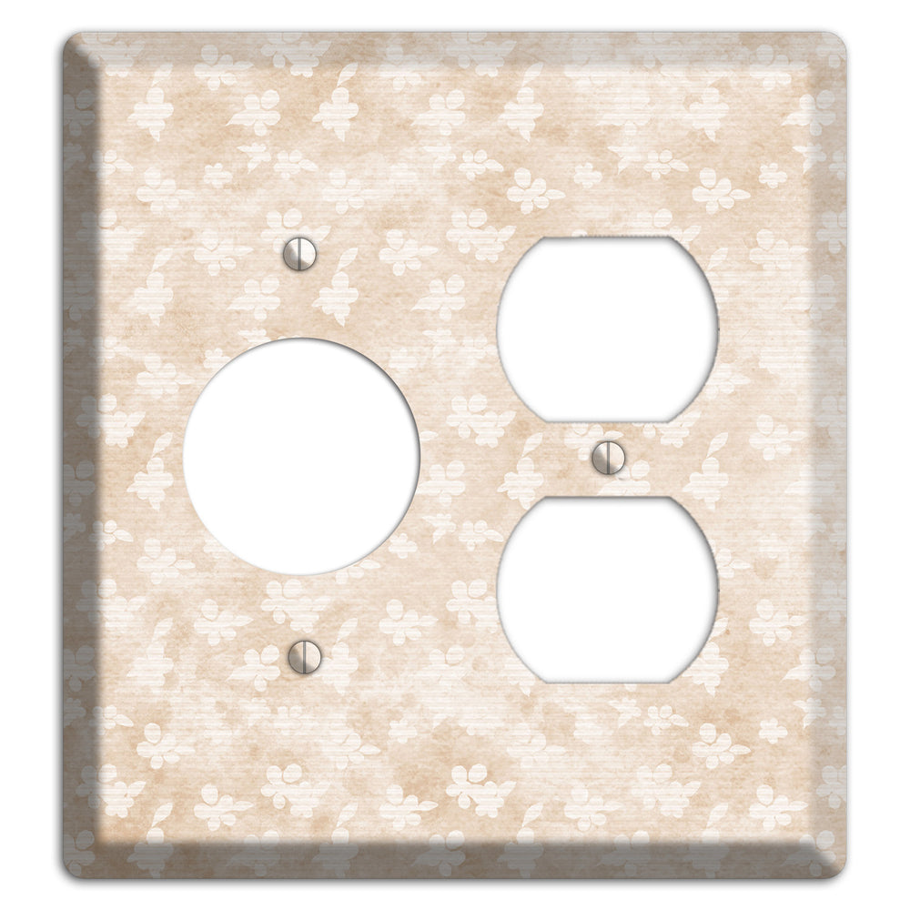 White Linen Neutral Texture Receptacle / Duplex Wallplate