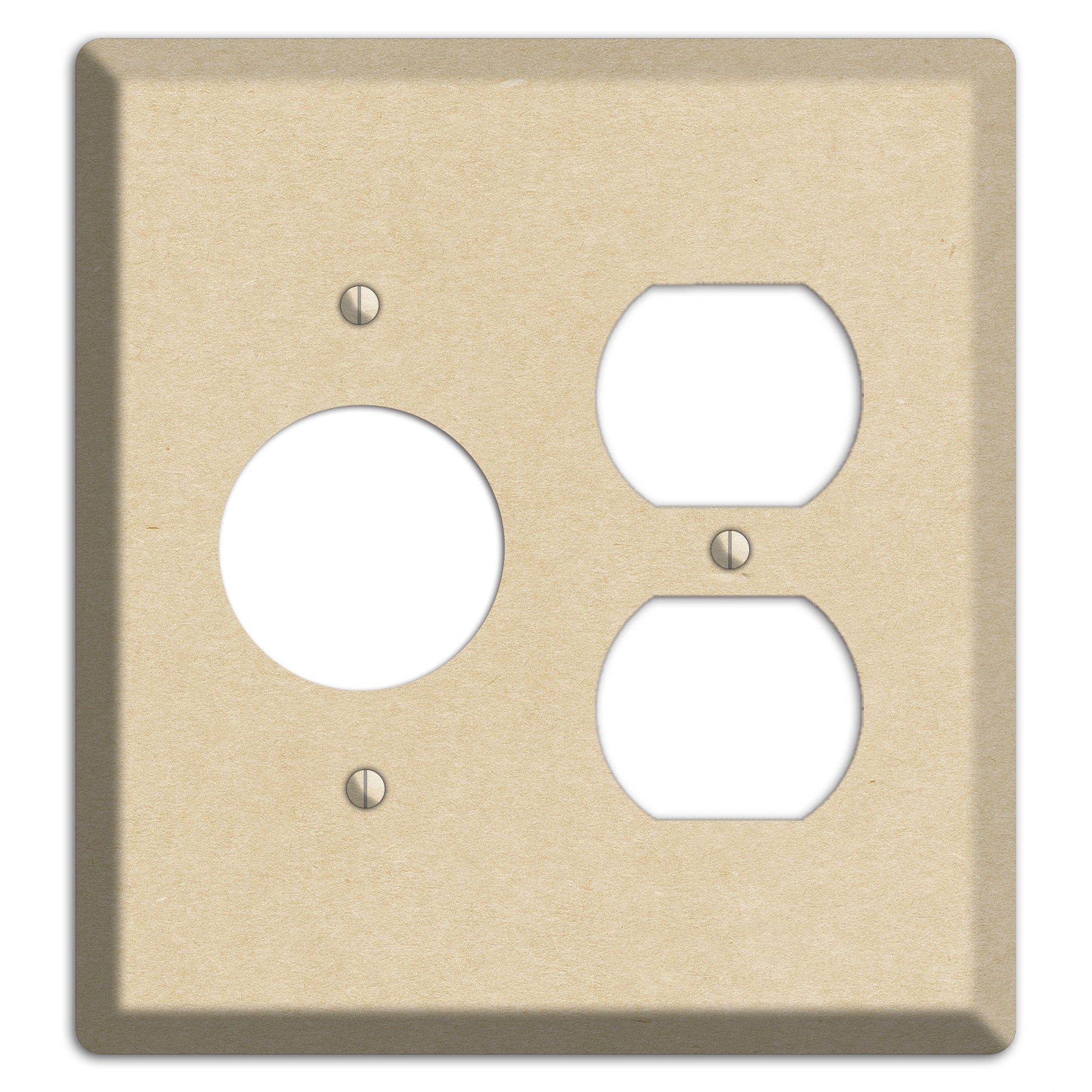 Double Pearl Lusta Kraft Receptacle / Duplex Wallplate