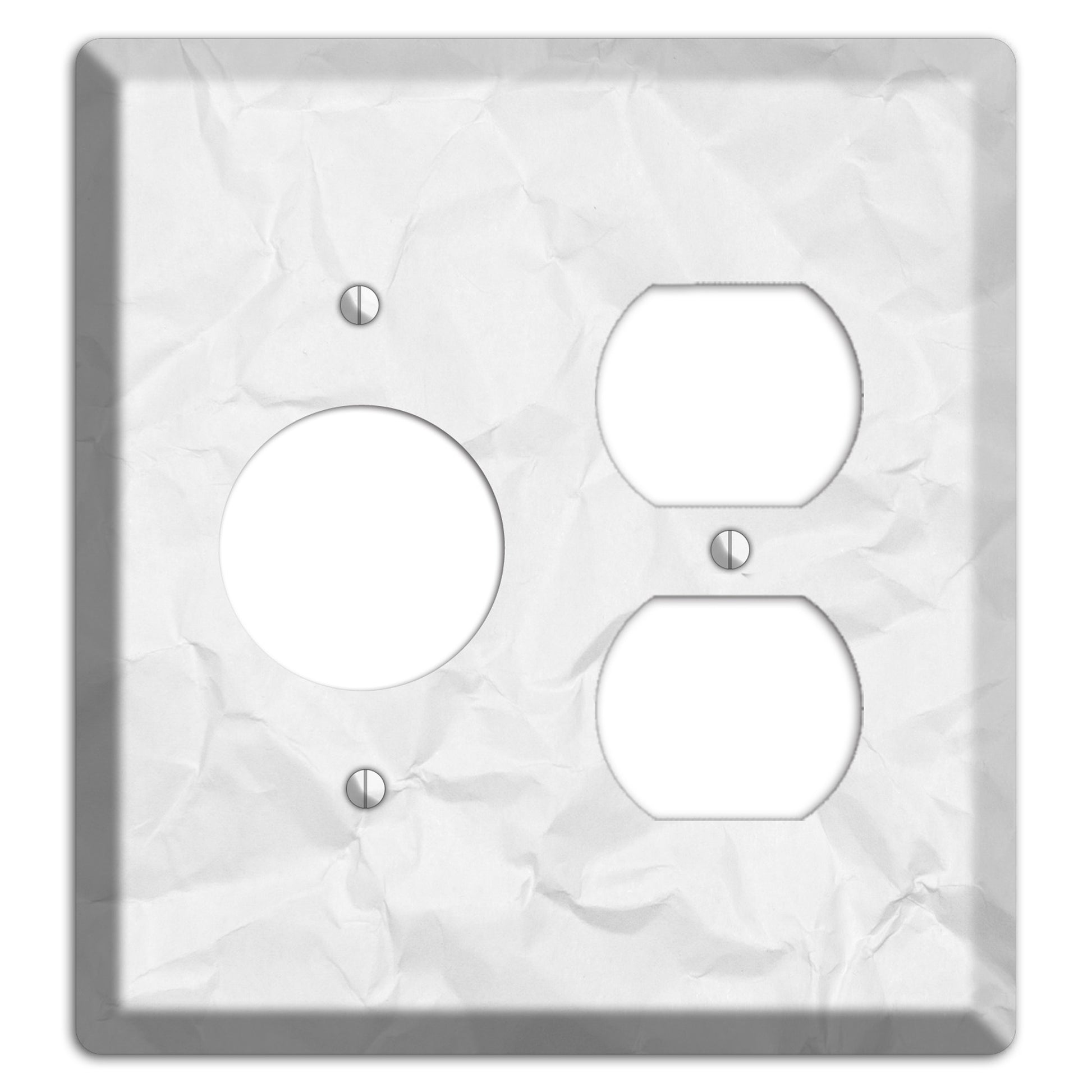 Gallery Crinkled Paper Receptacle / Duplex Wallplate