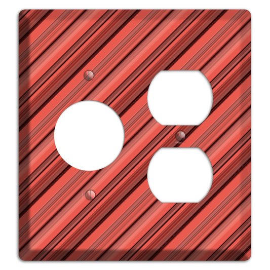 Red Stripes 2 Receptacle / Duplex Wallplate