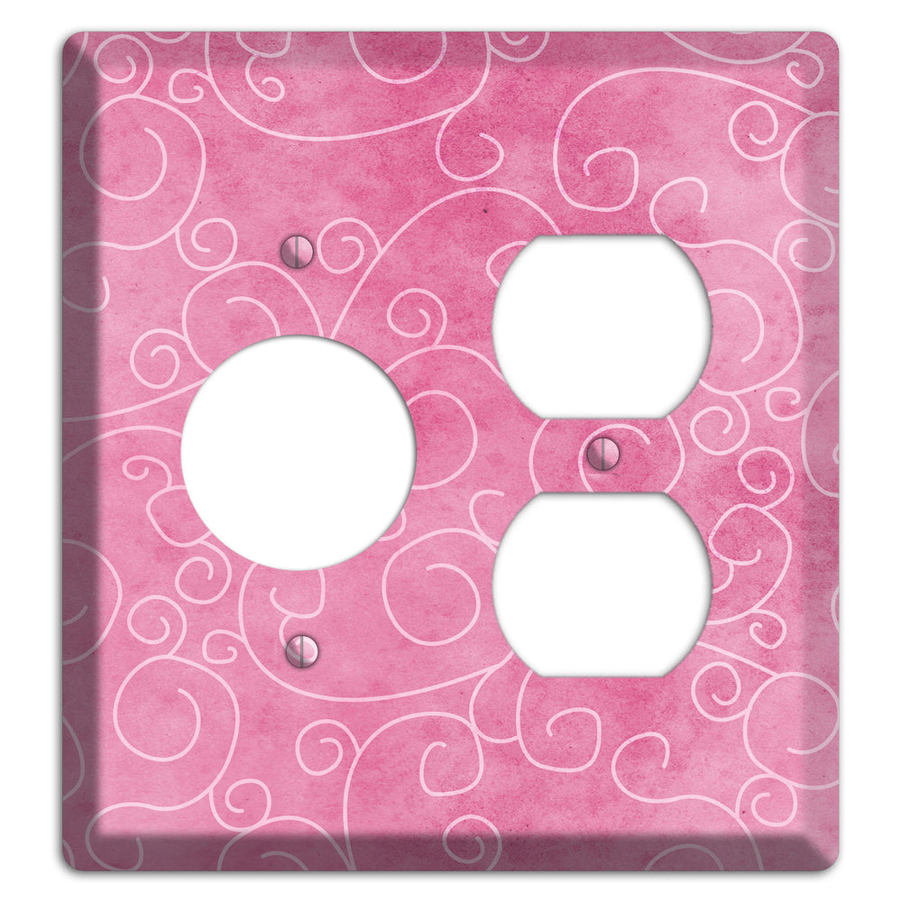 Kobi Pink Texture Receptacle / Duplex Wallplate