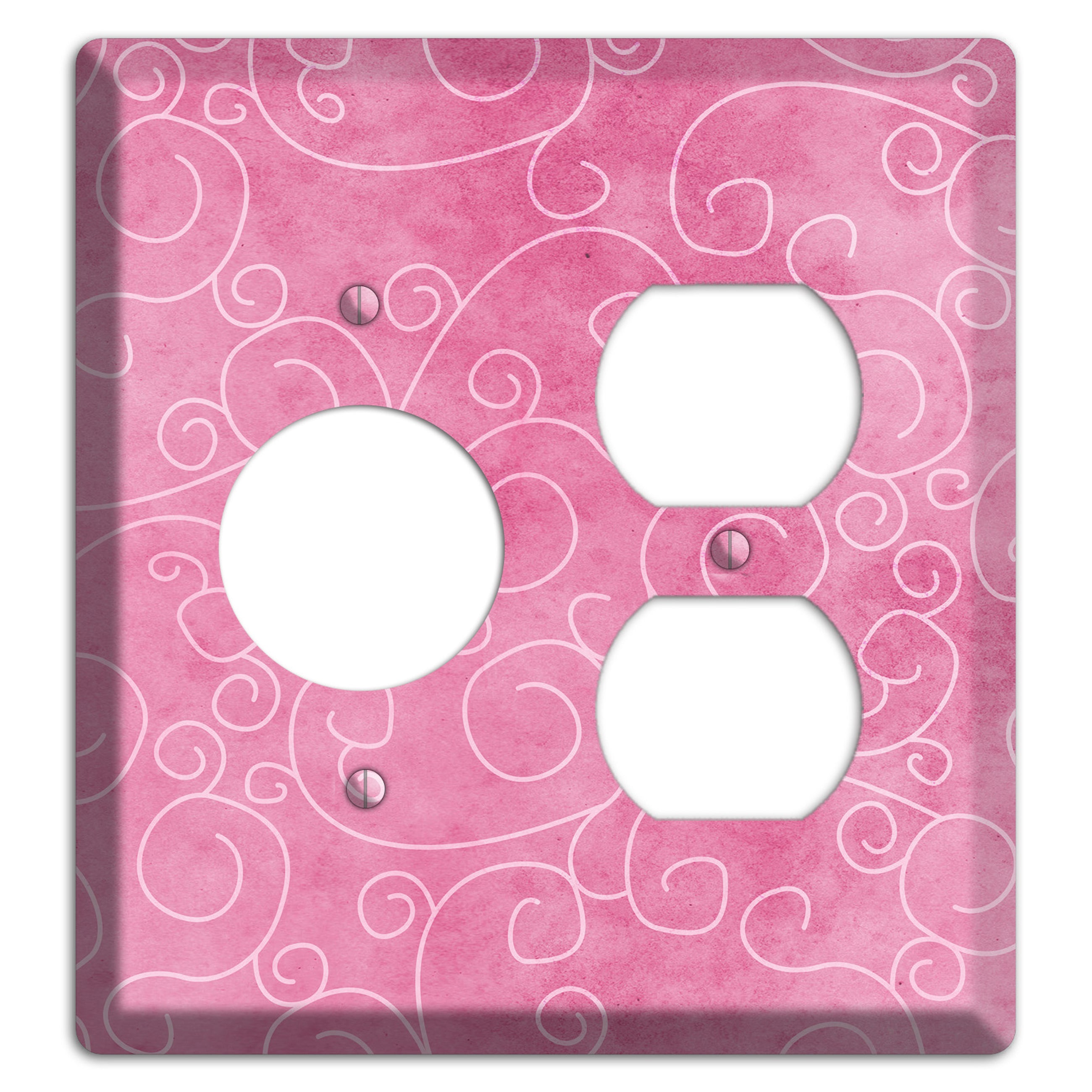 Kobi Pink Texture Receptacle / Duplex Wallplate