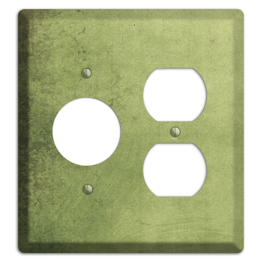 Green Smoke Vintage Grunge Receptacle / Duplex Wallplate
