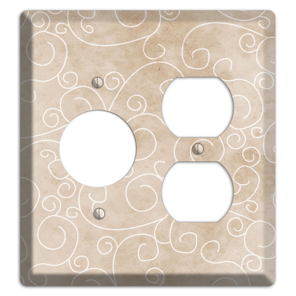 Wafer Neutral Texture Receptacle / Duplex Wallplate