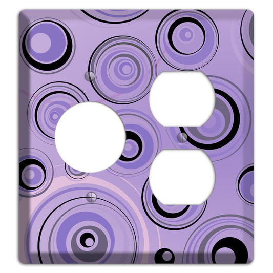 Lavender Circles Receptacle / Duplex Wallplate