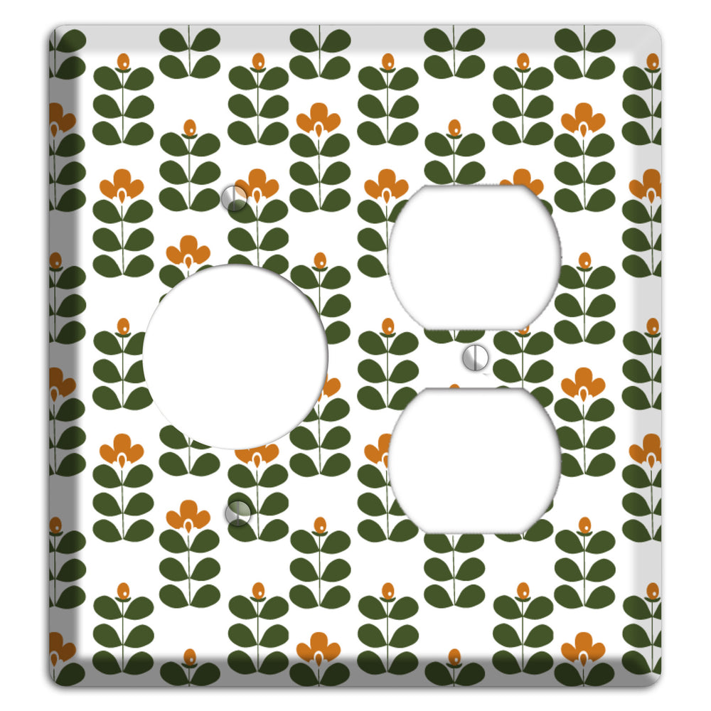 Green Small Sprouts Receptacle / Duplex Wallplate