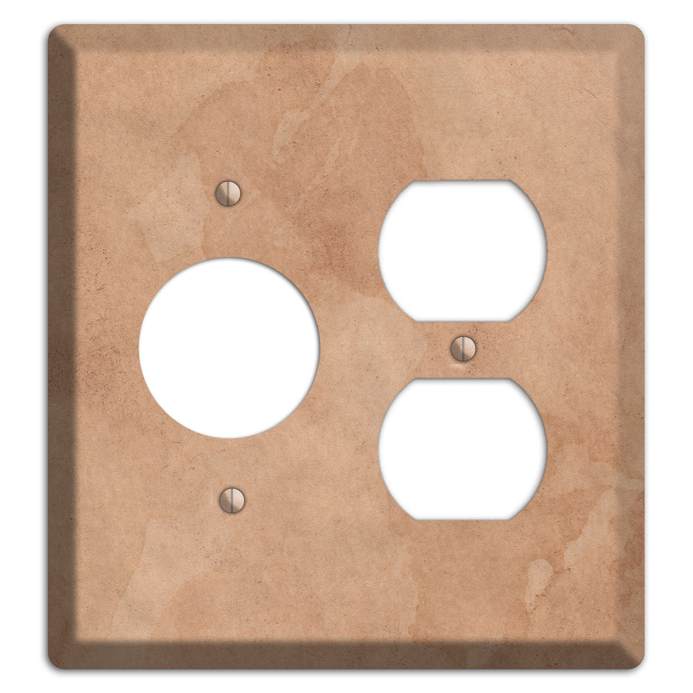 Aged Paper 3 Receptacle / Duplex Wallplate