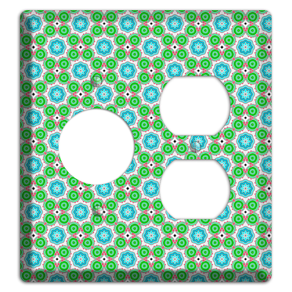 Green Foulard 5 Receptacle / Duplex Wallplate