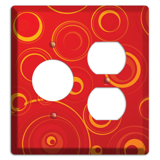 Red Circles Receptacle / Duplex Wallplate