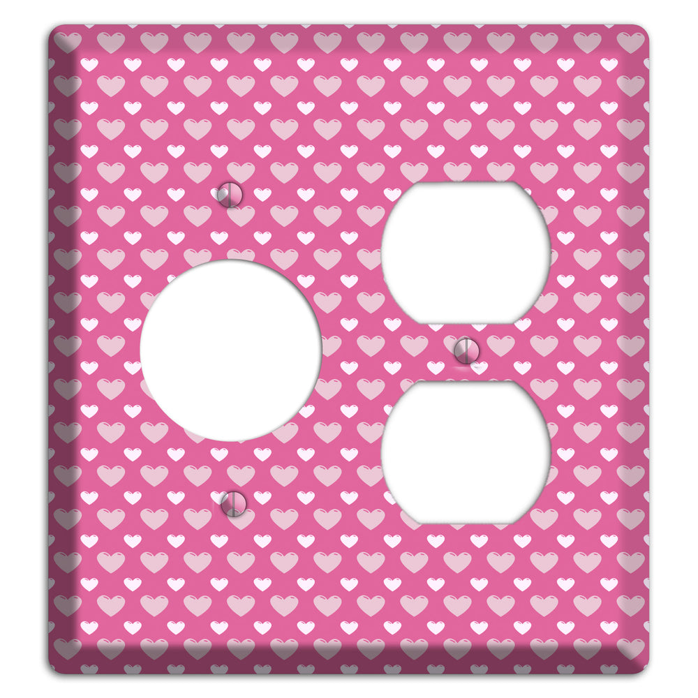 Tiled Small Hearts Receptacle / Duplex Wallplate