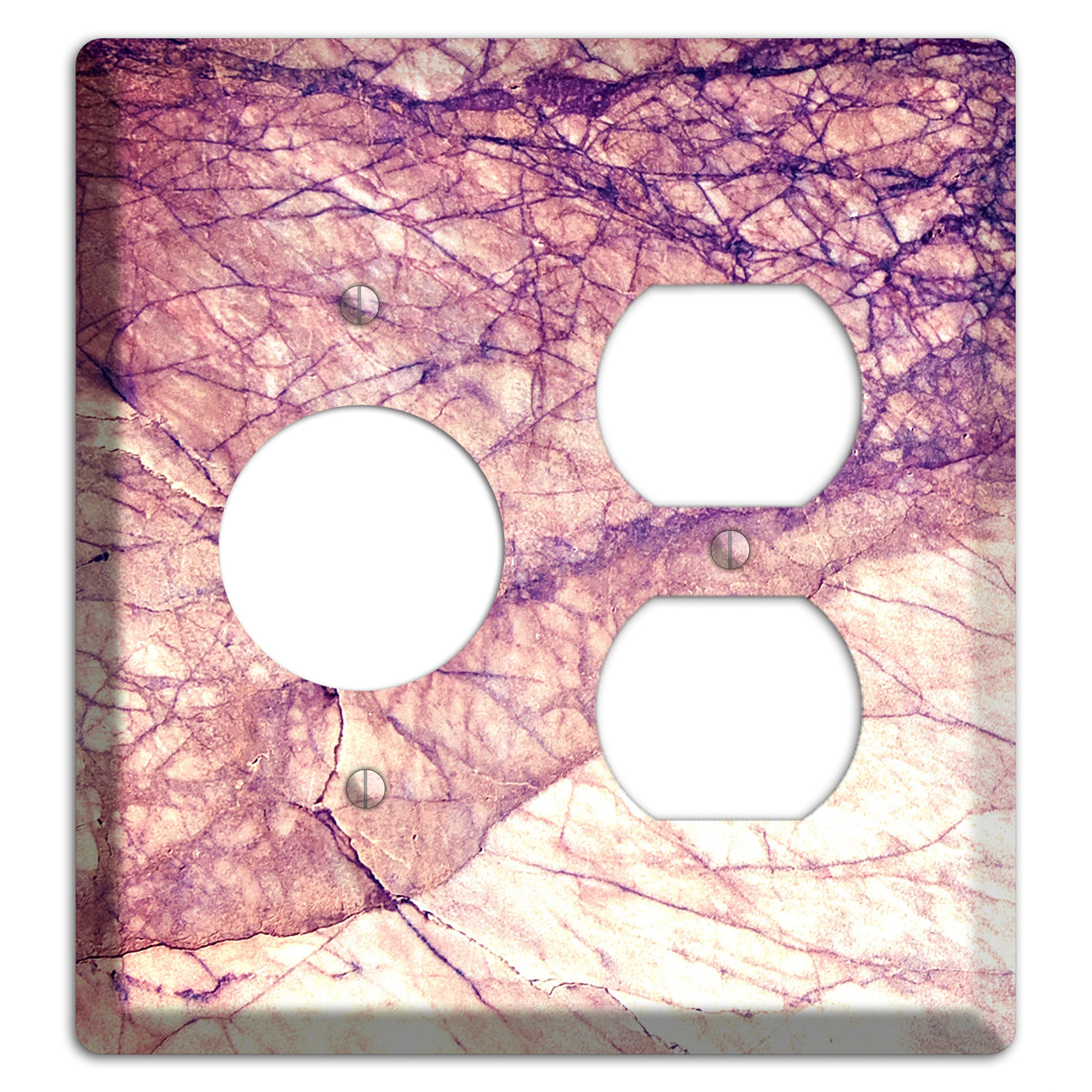 Cavern Pink Marble Receptacle / Duplex Wallplate