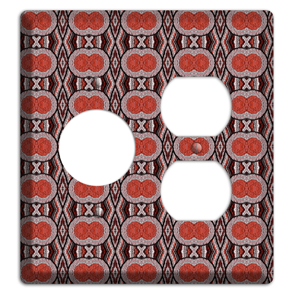 Red Tapestry Receptacle / Duplex Wallplate