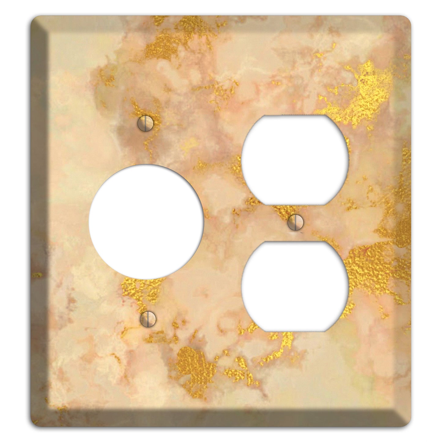 Old Gold Marble Receptacle / Duplex Wallplate