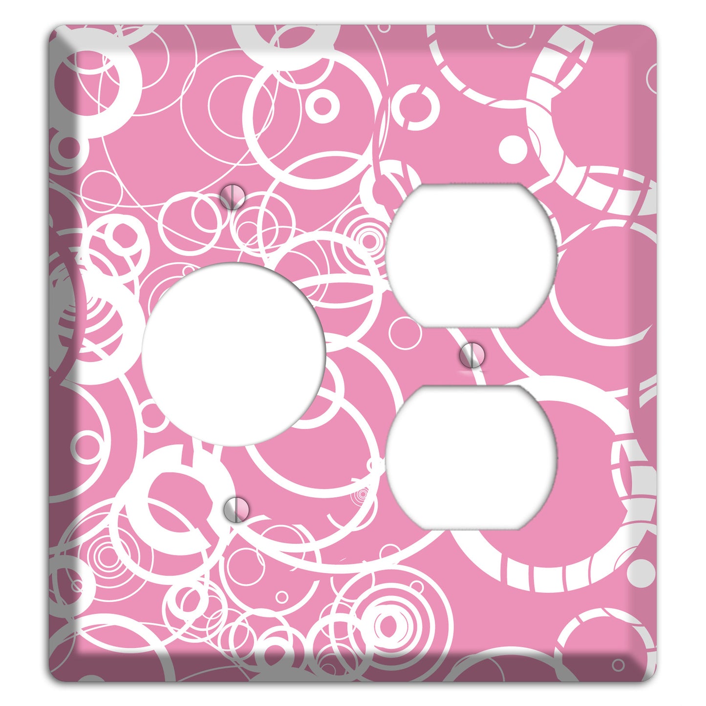 Light Pink Circles Receptacle / Duplex Wallplate