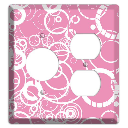 Light Pink Circles Receptacle / Duplex Wallplate