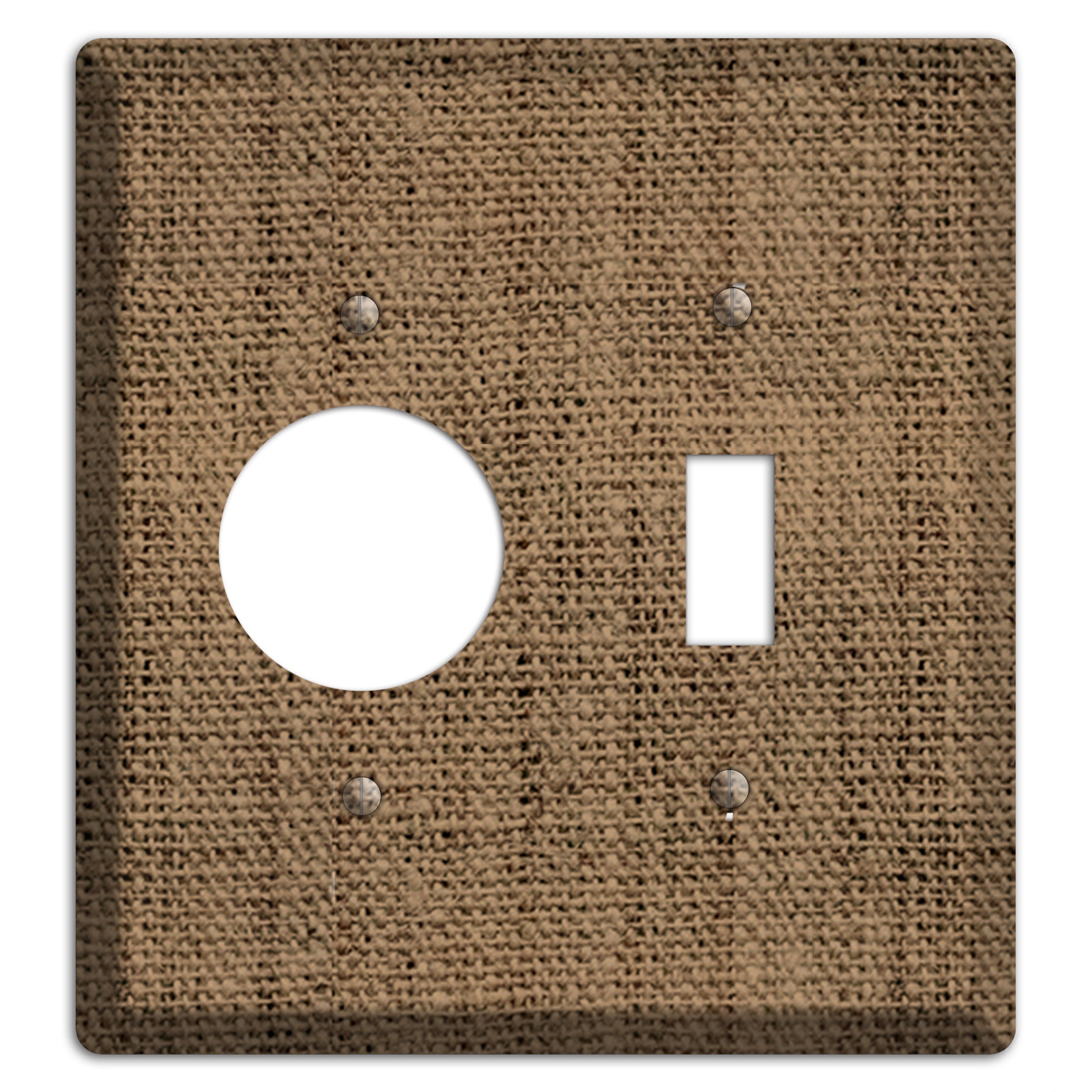 Shadow Burlap Receptacle / Toggle Wallplate