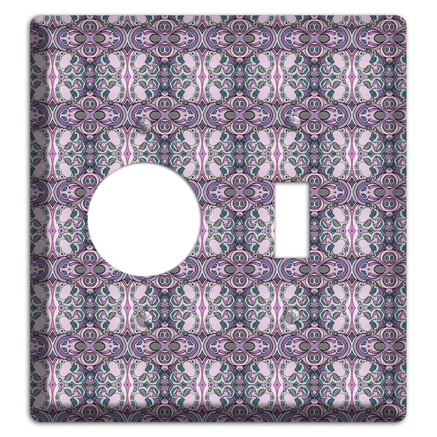 Pink Purple Sage Tapestry Receptacle / Toggle Wallplate