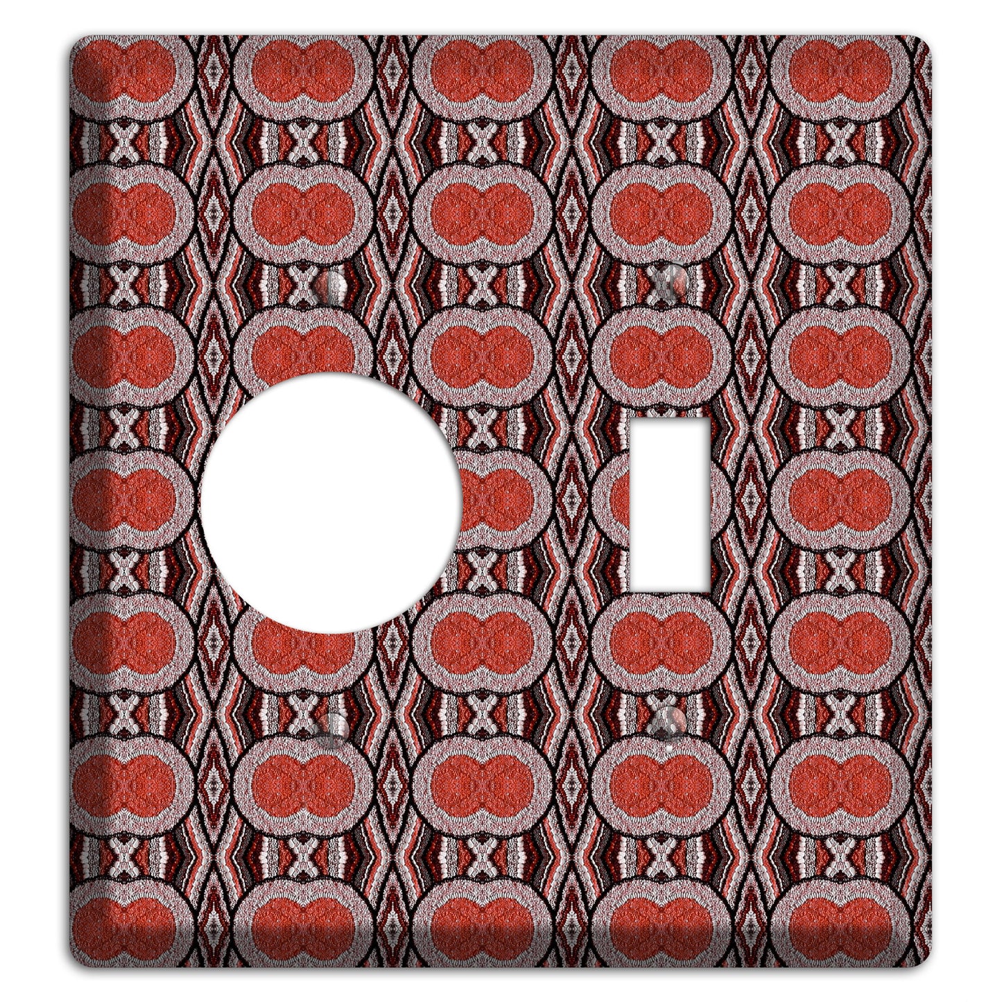Red Tapestry Receptacle / Toggle Wallplate