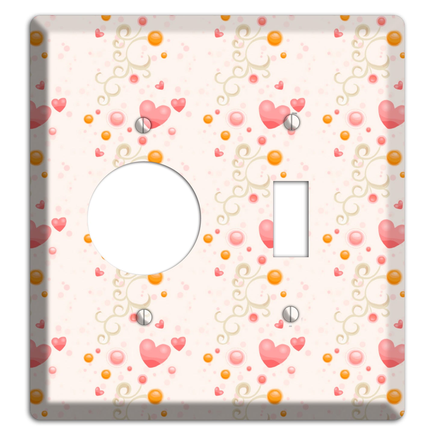 Bubbly Hearts Receptacle / Toggle Wallplate