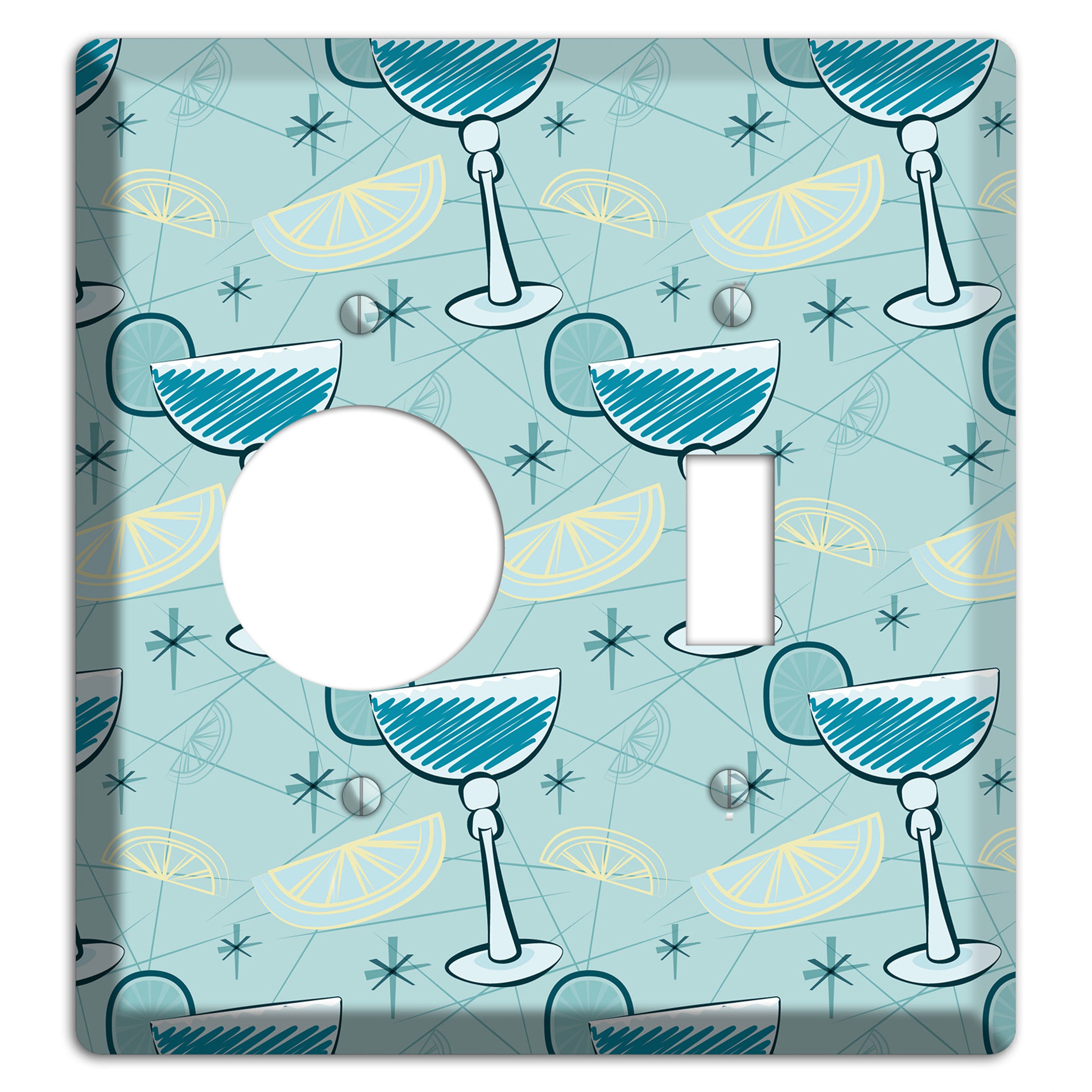 Cocktails Receptacle / Toggle Wallplate