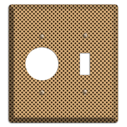 Beige with Brown Polka Dots Receptacle / Toggle Wallplate