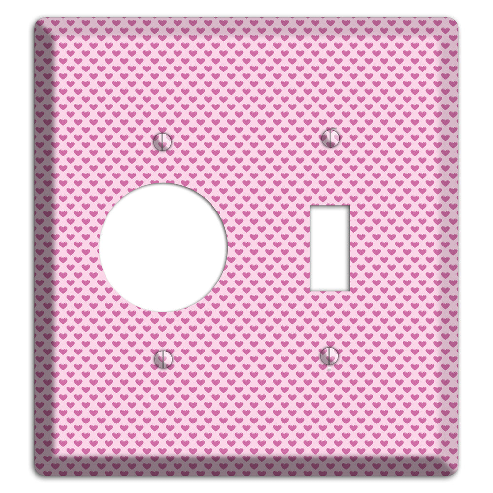 Pink Hearts Receptacle / Toggle Wallplate