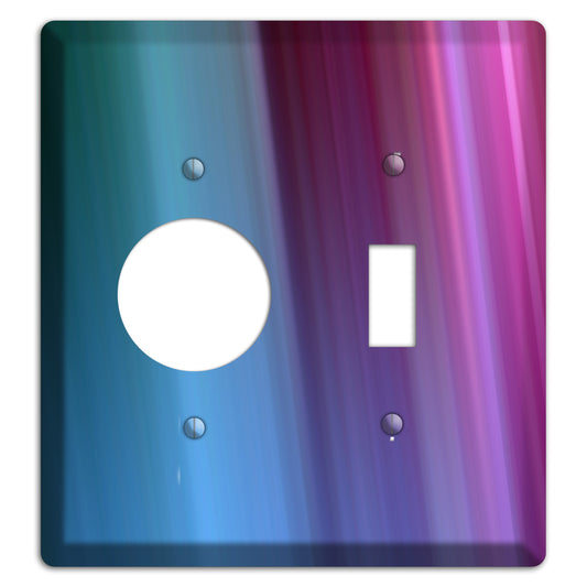 Blue and Purple Ray of Light Receptacle / Toggle Wallplate