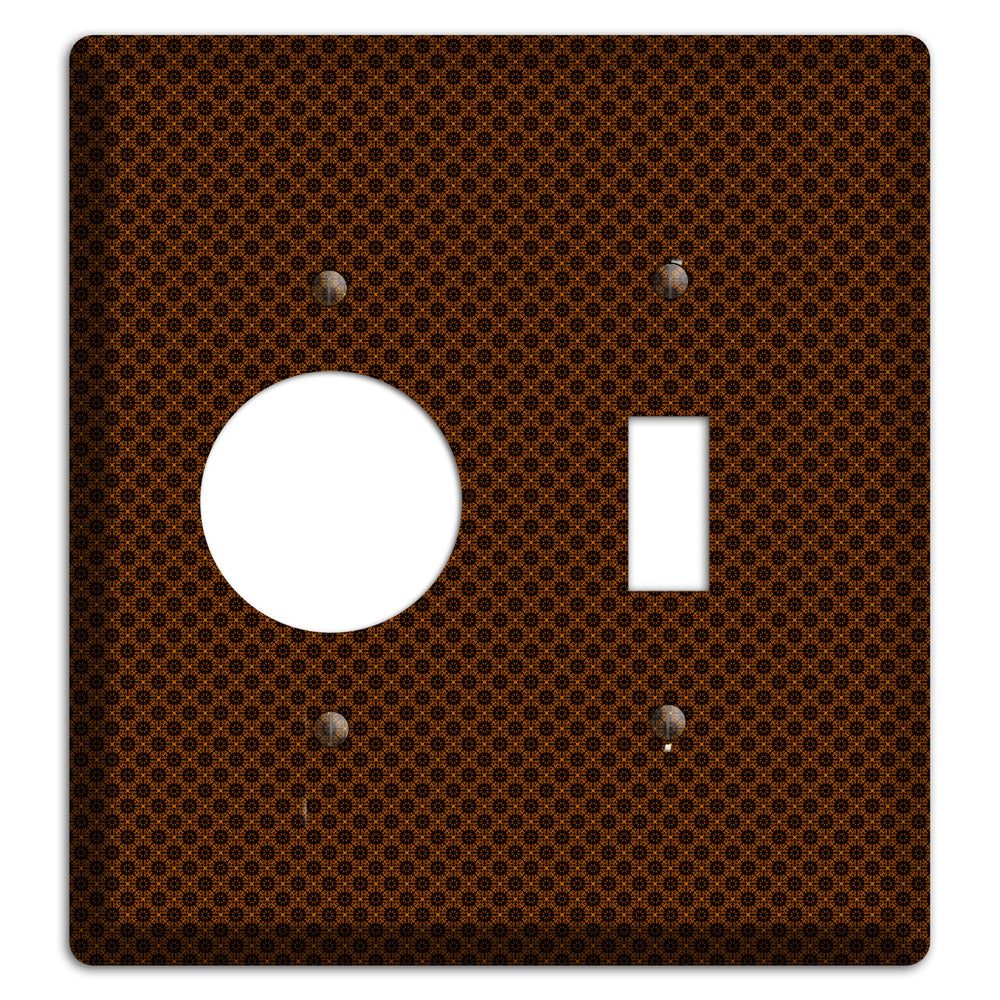 Brown Geometric Receptacle / Toggle Wallplate