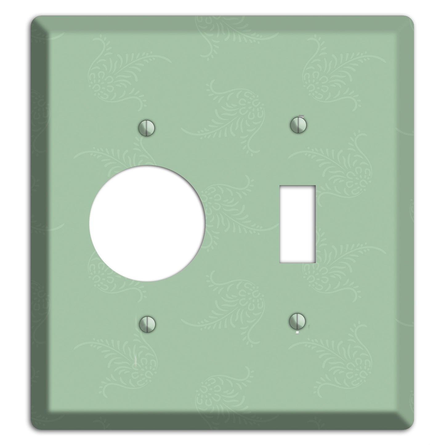 Sage Cartouche Receptacle / Toggle Wallplate