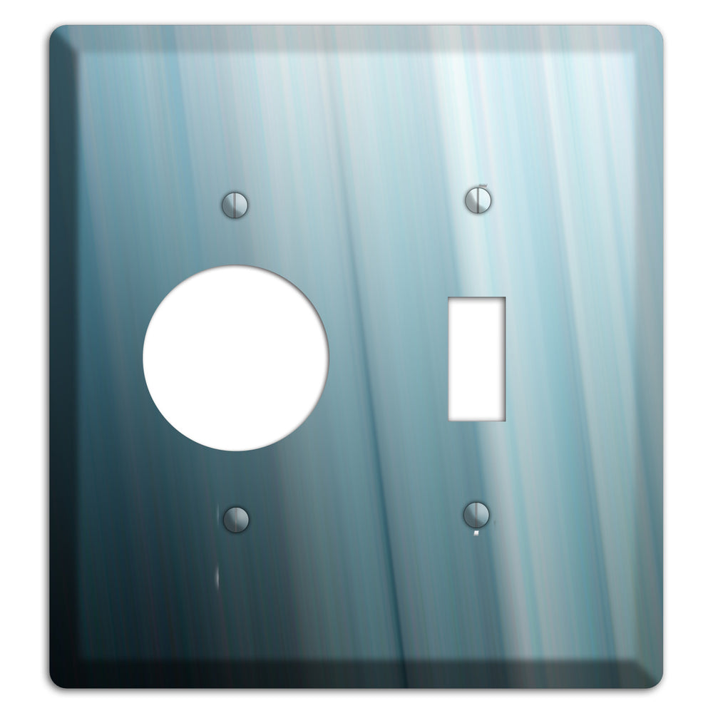 Dusty Blue Ray of Light Receptacle / Toggle Wallplate