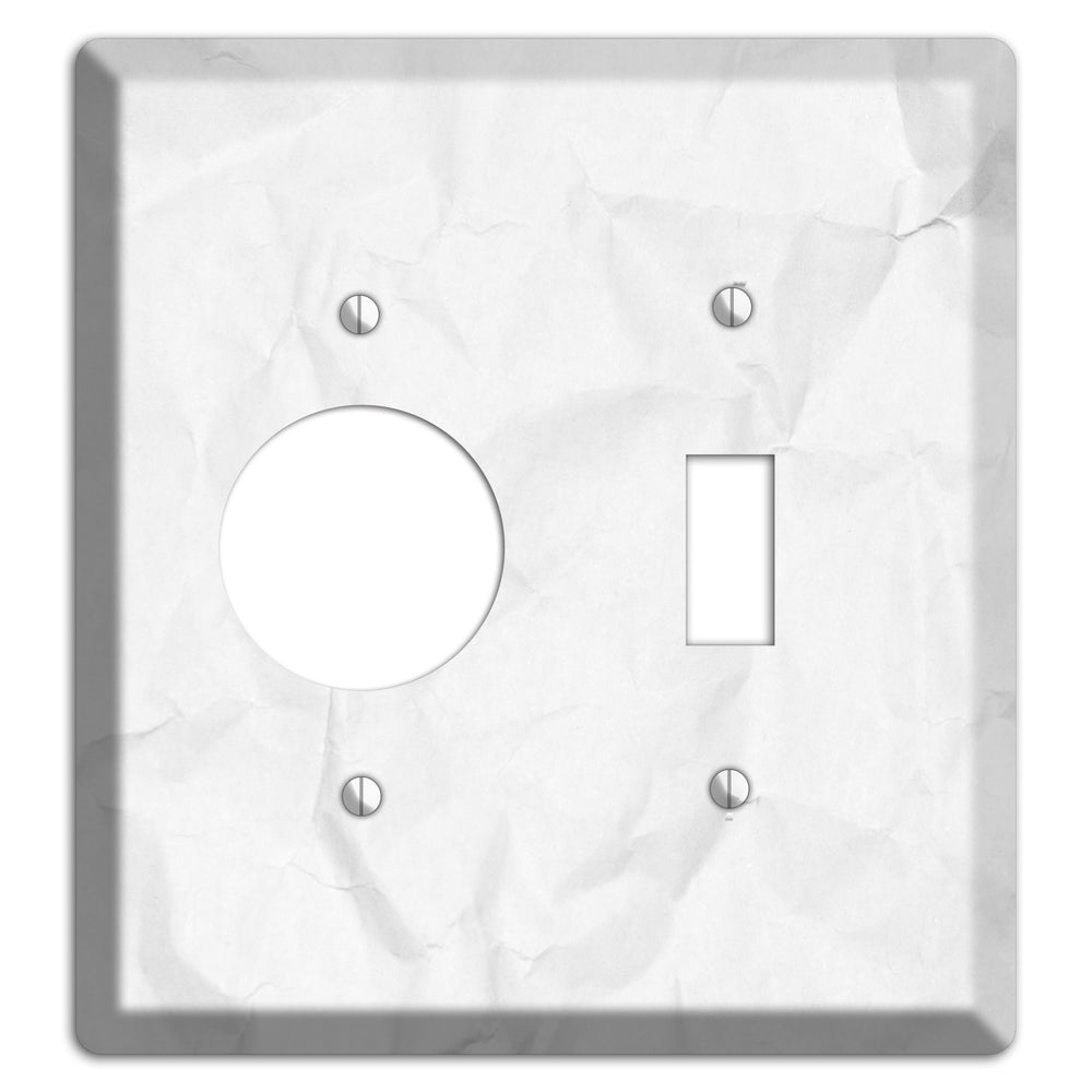 Seashell Crinkled Paper Receptacle / Toggle Wallplate