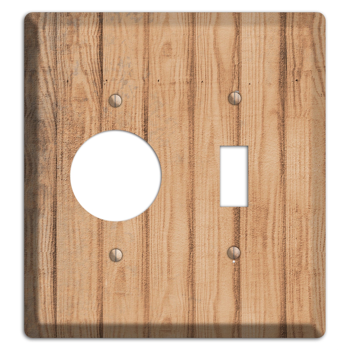 Tan Weathered Wood Receptacle / Toggle Wallplate