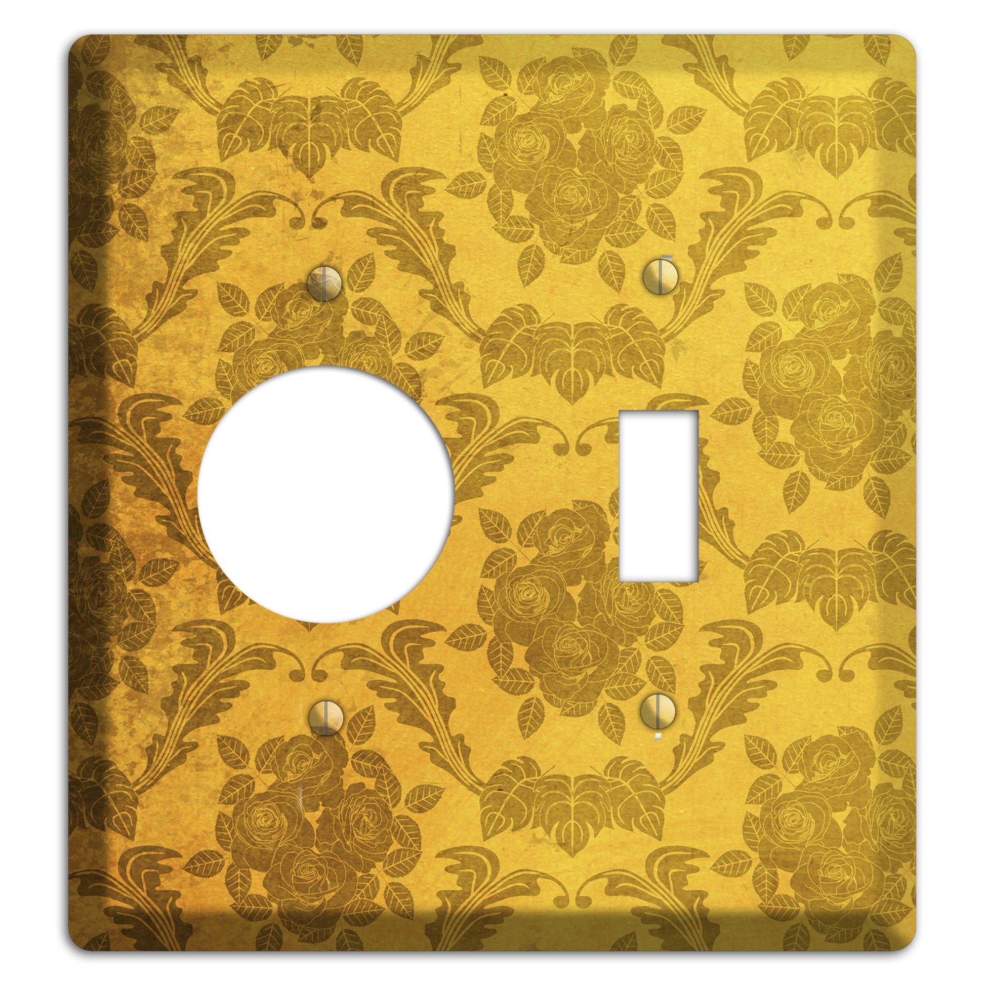 Tusock Vintage Rose Damask Receptacle / Toggle Wallplate