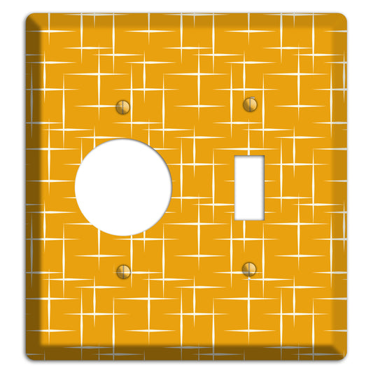 Orange Atomic Receptacle / Toggle Wallplate