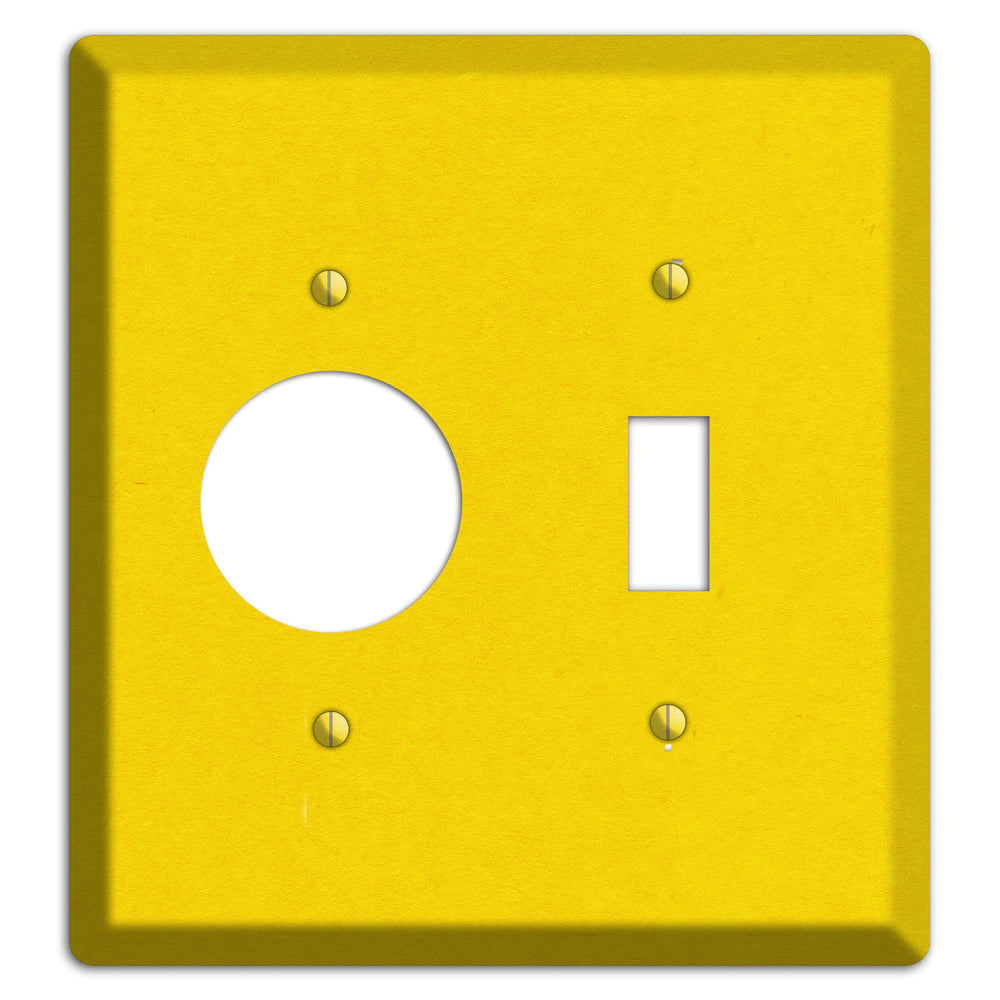 Tangerine Yellow Kraft Receptacle / Toggle Wallplate