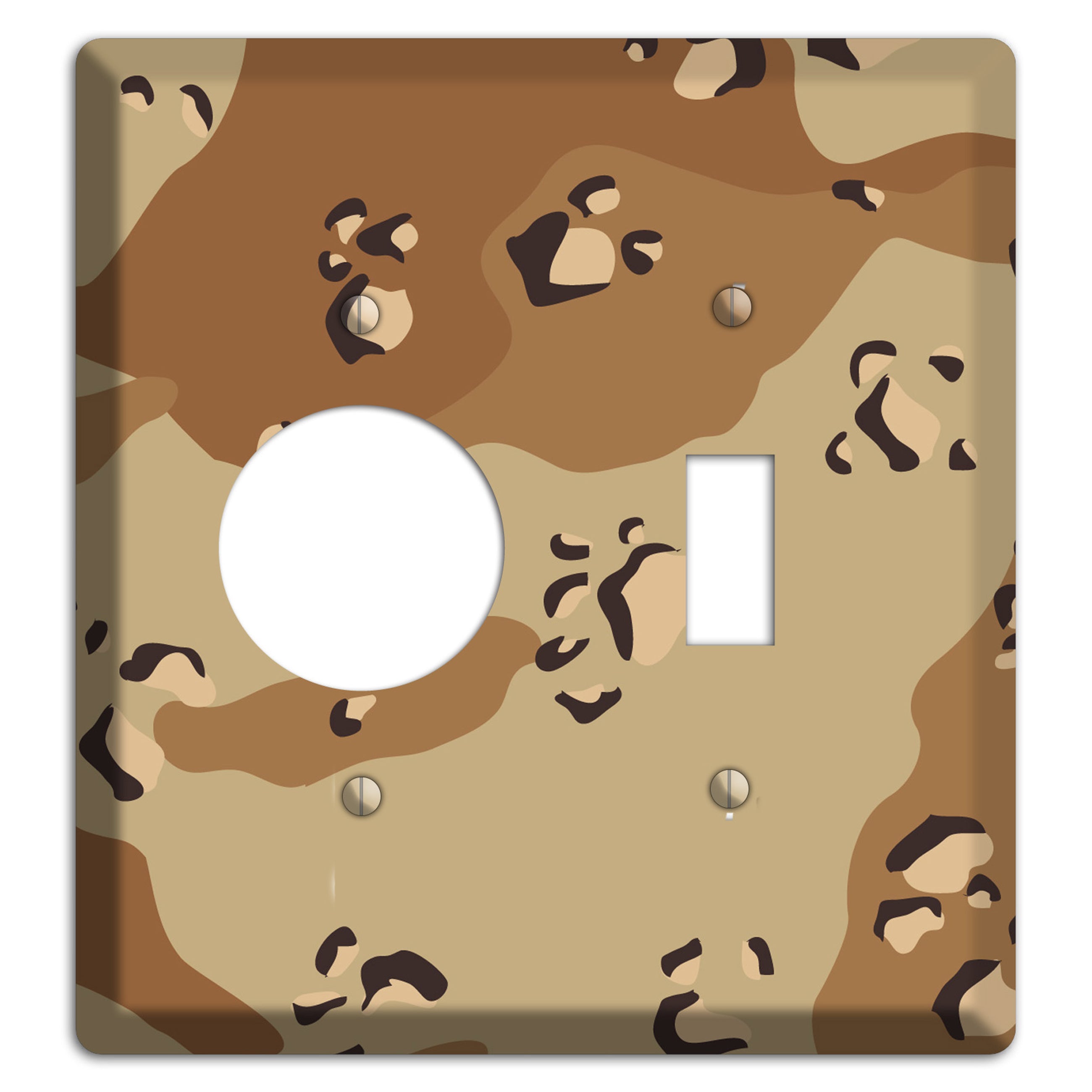 Desert Camo Receptacle / Toggle Wallplate
