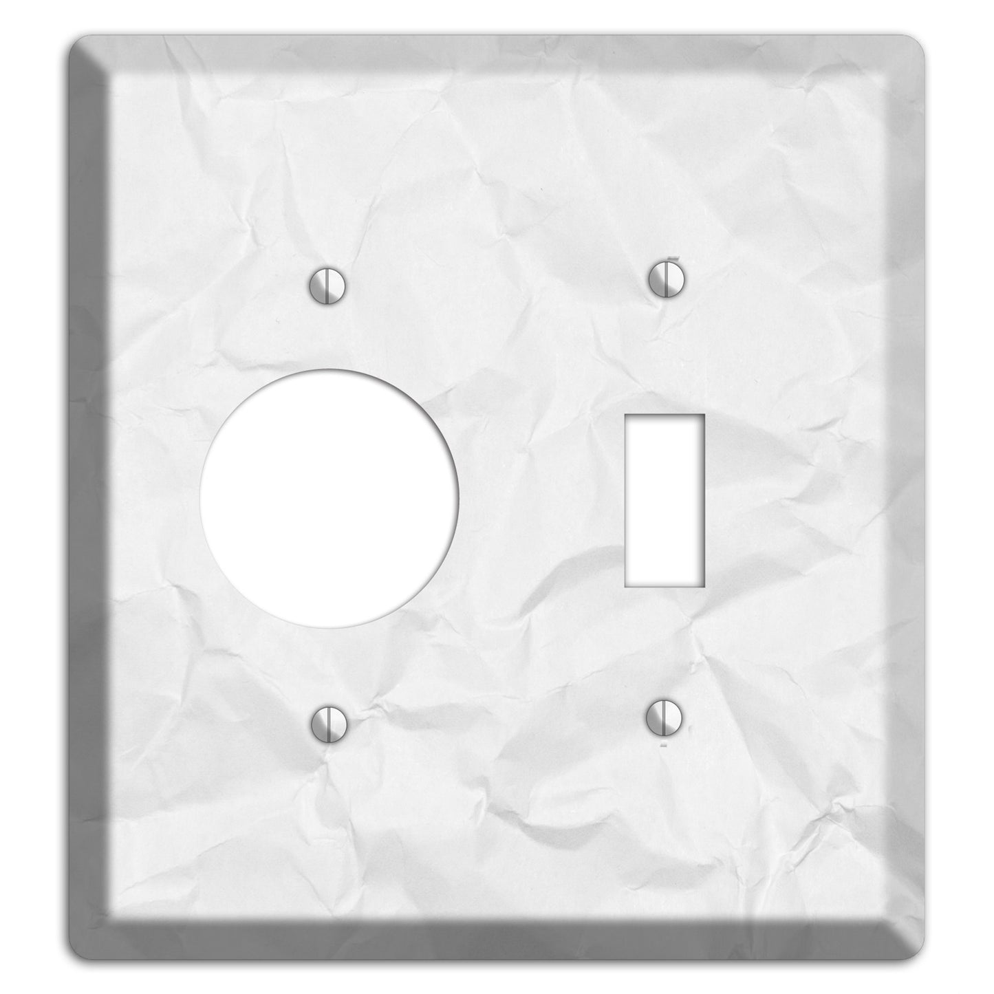Gallery Crinkled Paper Receptacle / Toggle Wallplate