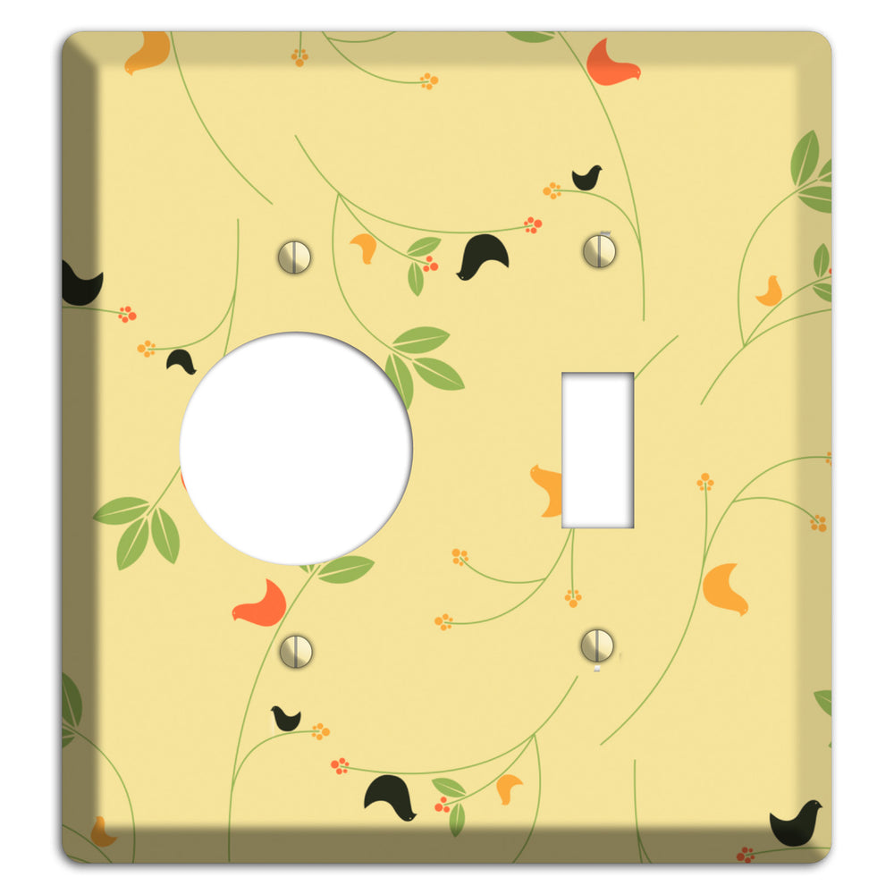 Delicate Yellow Flowers Receptacle / Toggle Wallplate
