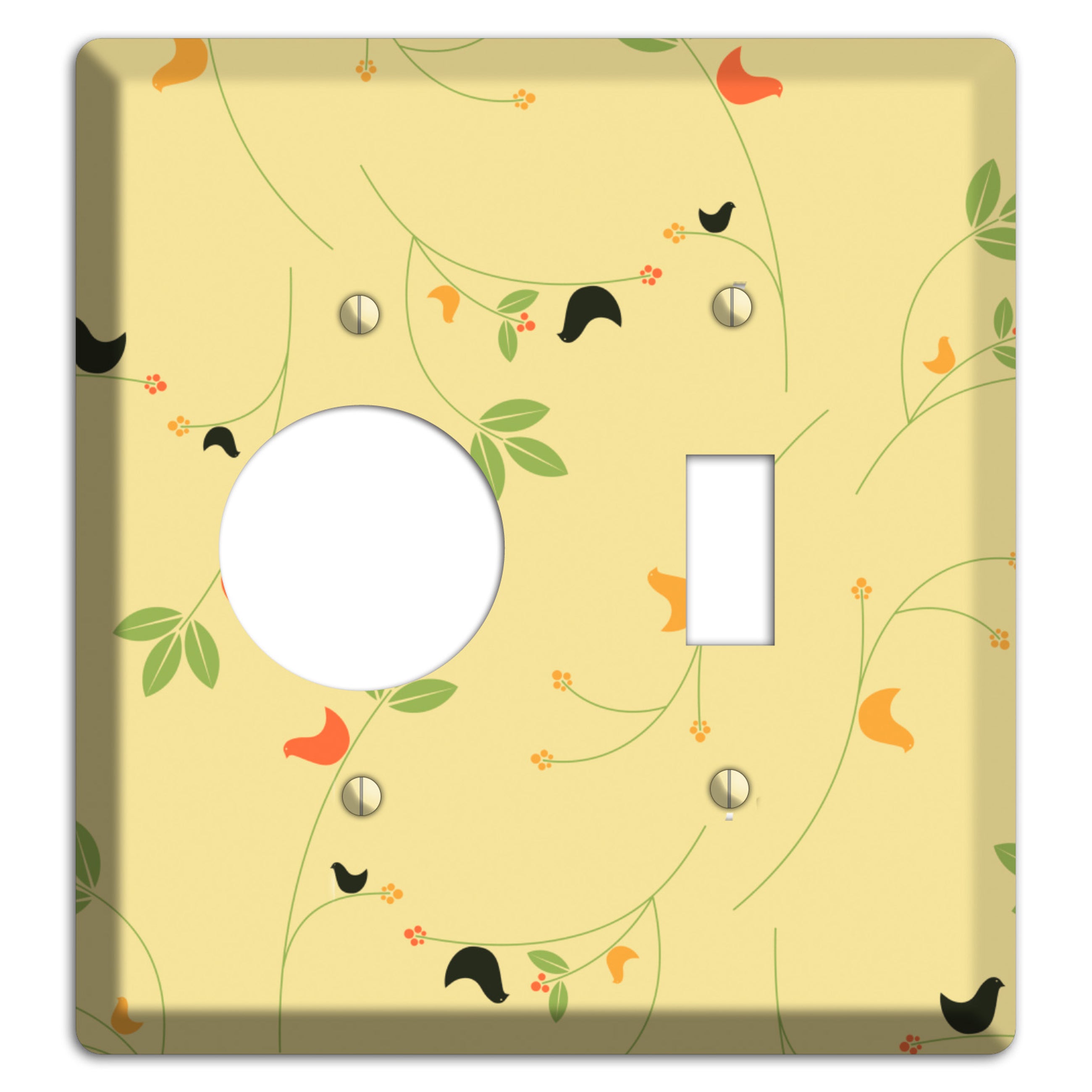 Delicate Yellow Flowers Receptacle / Toggle Wallplate