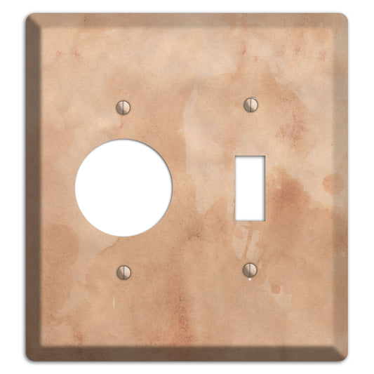 Aged Paper 1 Receptacle / Toggle Wallplate