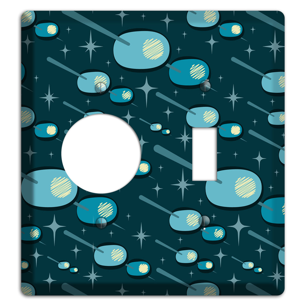 Navy Olives Receptacle / Toggle Wallplate