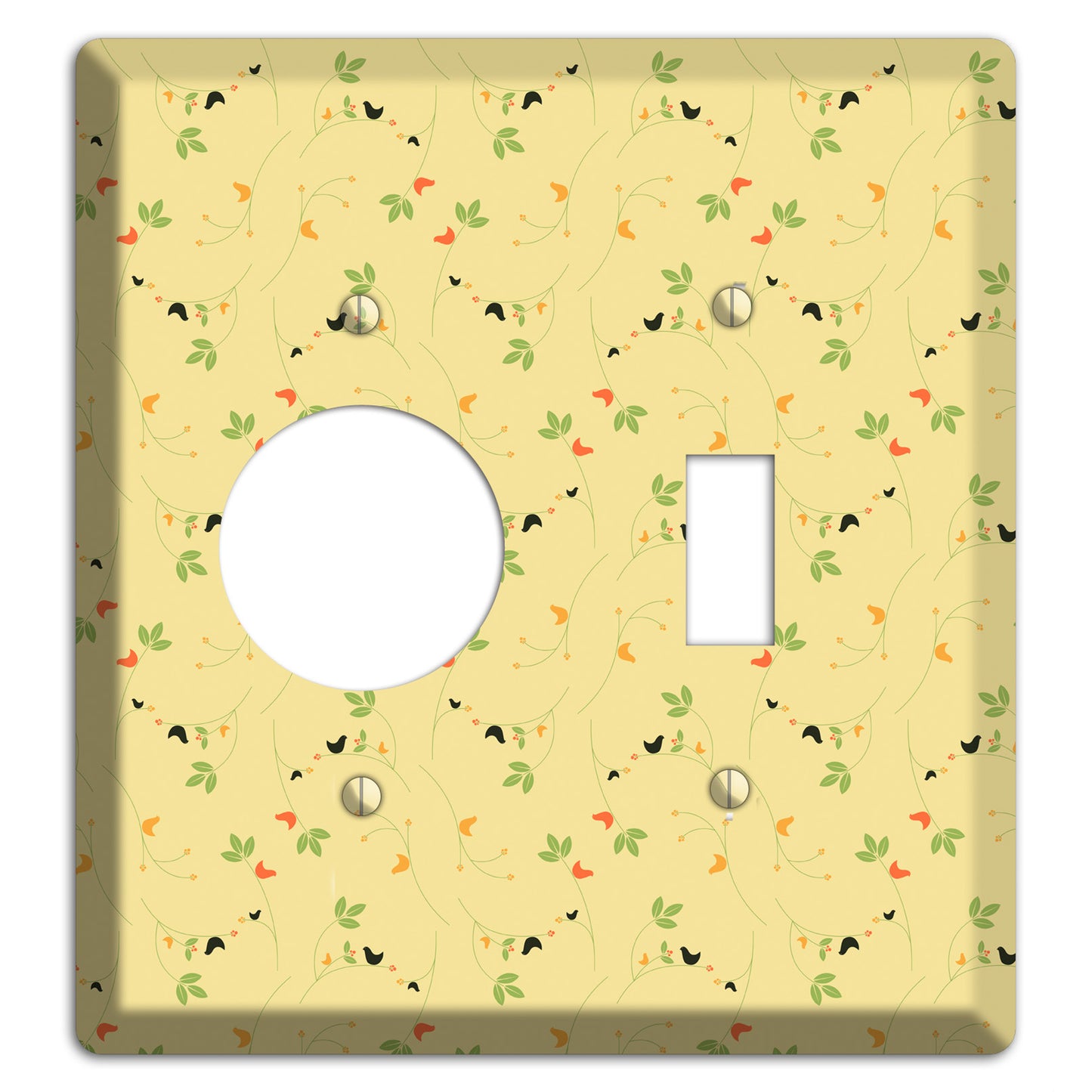 Tiny Yellow Flowers Receptacle / Toggle Wallplate
