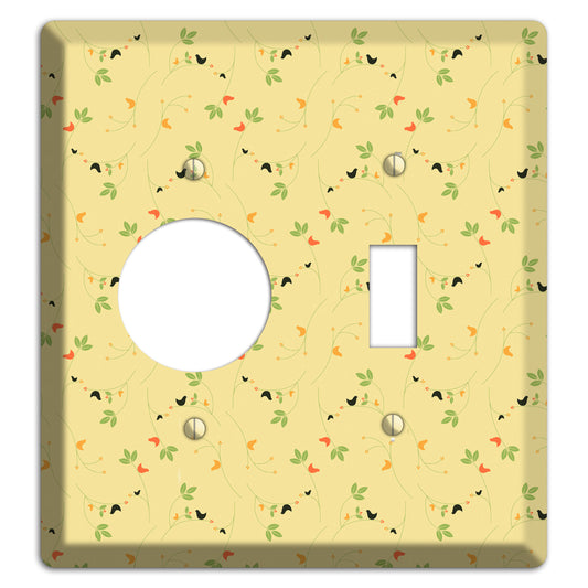 Tiny Yellow Flowers Receptacle / Toggle Wallplate