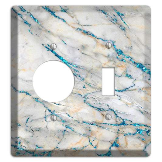 Bondi Blue Marble Receptacle / Toggle Wallplate