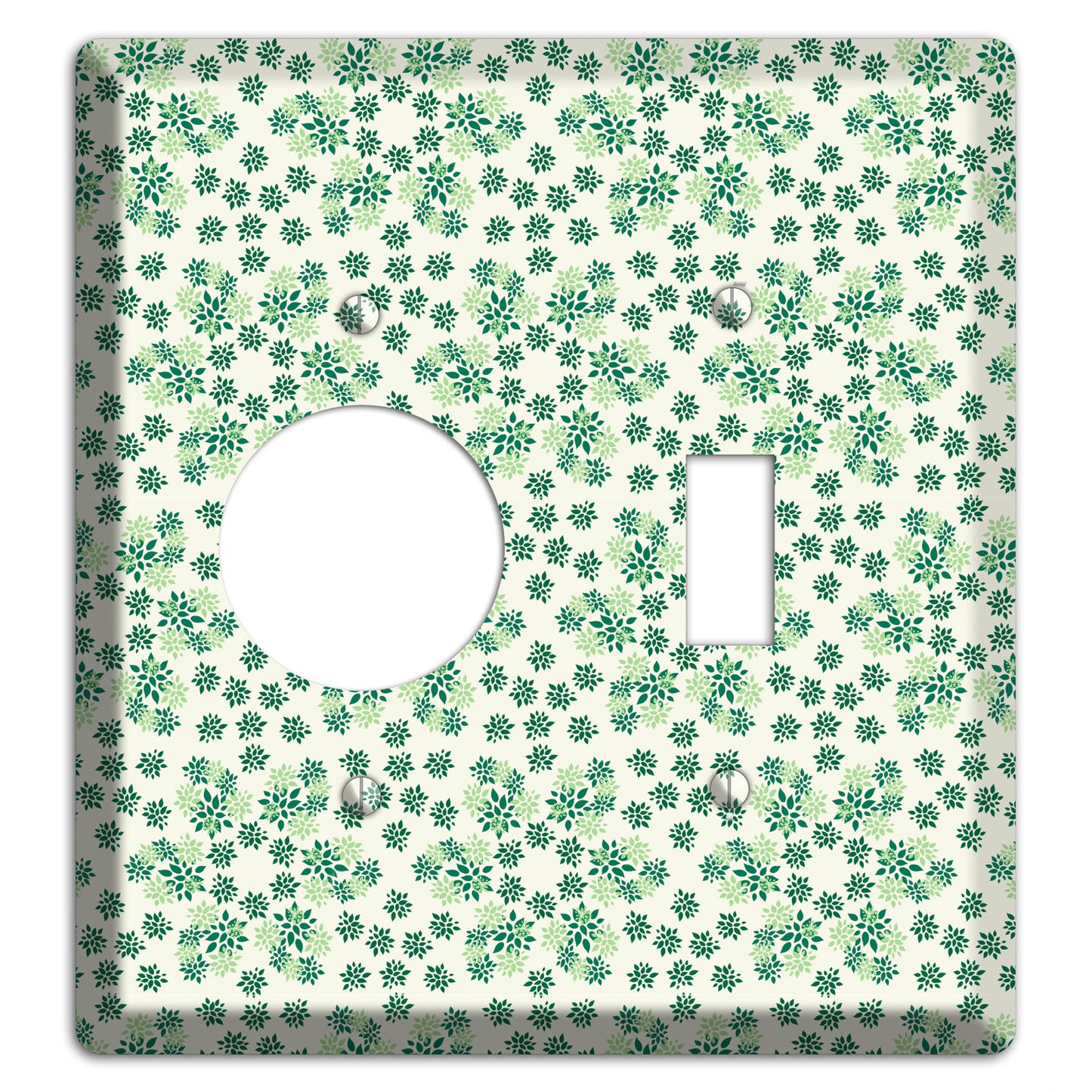 Multi Green Calico Receptacle / Toggle Wallplate