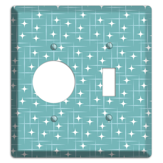 Blue Star Burst Receptacle / Toggle Wallplate